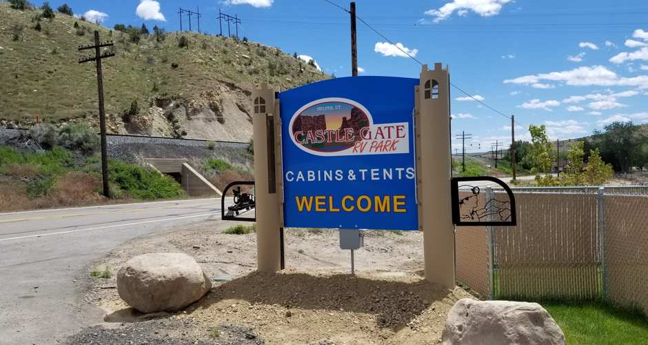 Castle Gate RV Park | Photo Gallery | 1 - Castle Gate RV Park Castle Gate RV Park Welcome Sign