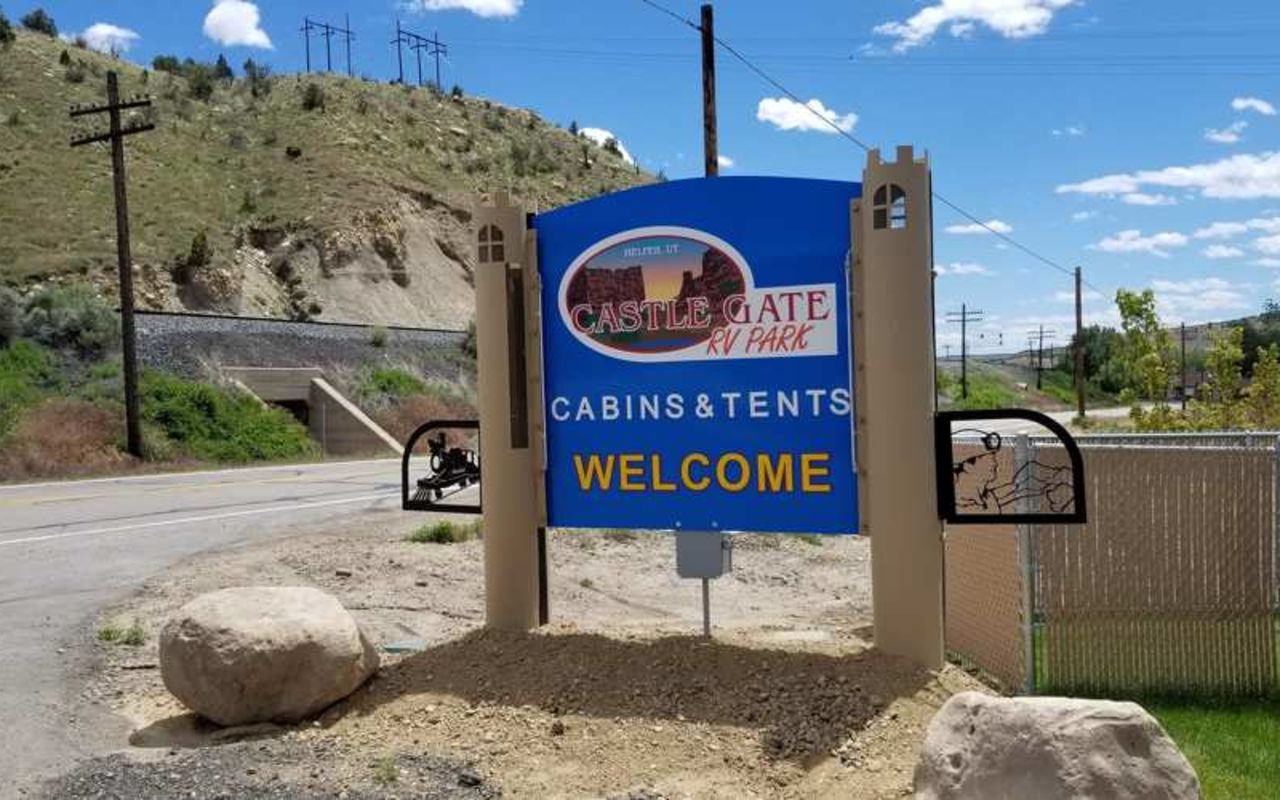 Castle Gate RV Park | Photo Gallery | 1 - Castle Gate RV Park Castle Gate RV Park Welcome Sign