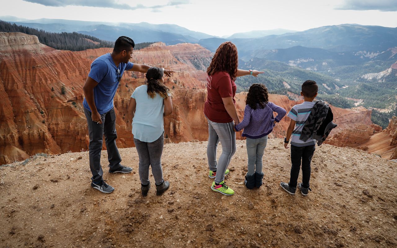 National Monuments | Photo Gallery | 1 - Cedar Breaks National Monument Situation at an elevation of 10,000 feet, Cedar Breaks is shaped like a gian coliseum dropping 2,000 feet to its floor.