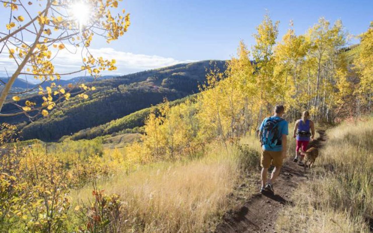 Park City | Photo Gallery | 1 - Hikers on a trail by Park City