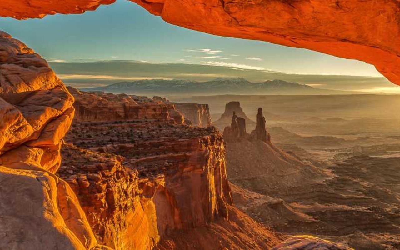 Moab Camping & RV Parks | Photo Gallery | 0 - Mesa Arch at Canyonlands National Park at sunrise