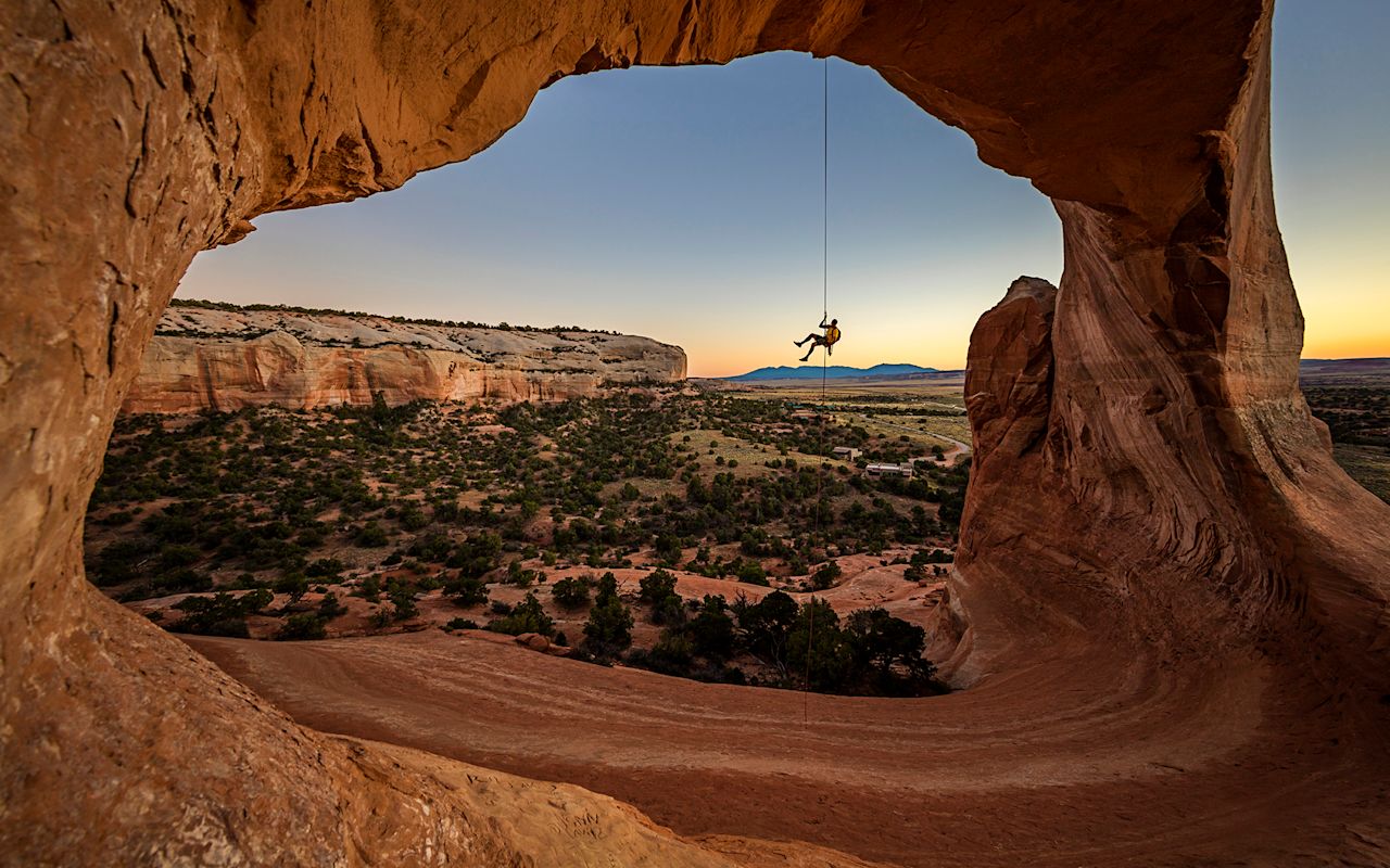 Glamping near Canyonlands | Photo Gallery | 0 - TandemStock Rappelling Wilson Arch Moab Whit Richardson 59122681