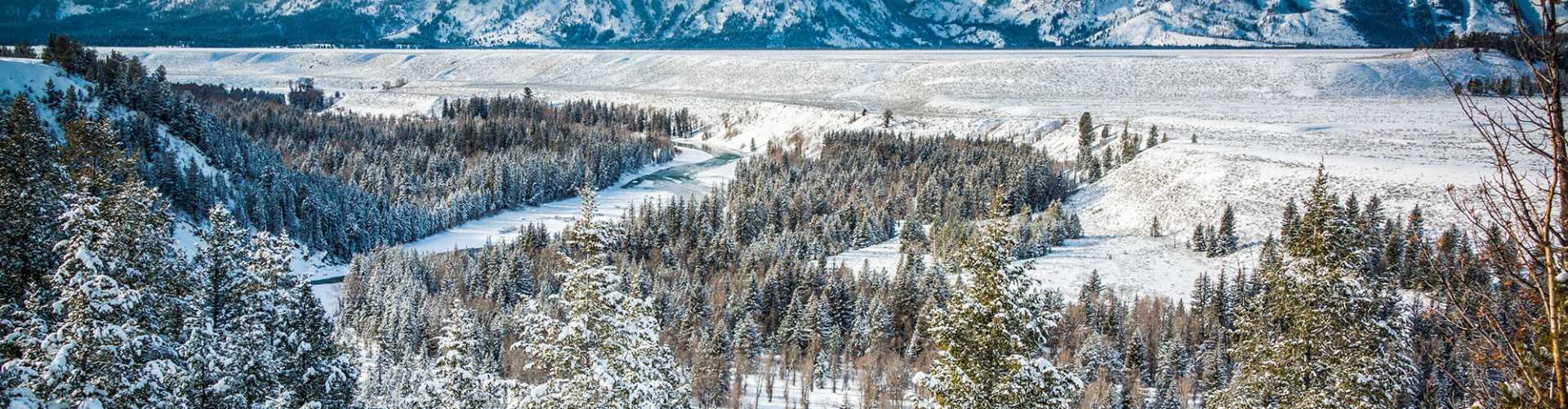 Fall/Winter Family Itinerary: 6 Days Logan to Jackson to Yellowstone | Photo Gallery | 0 - Grand Teton National Park Snowy Grant Teton Mountains in the winter