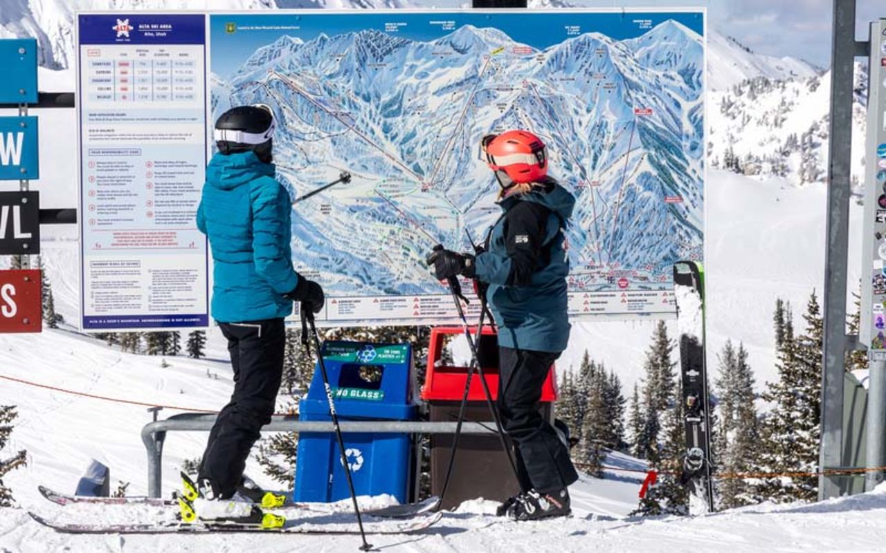 Trail map mountain host. Alta Ski Area/Photo-John