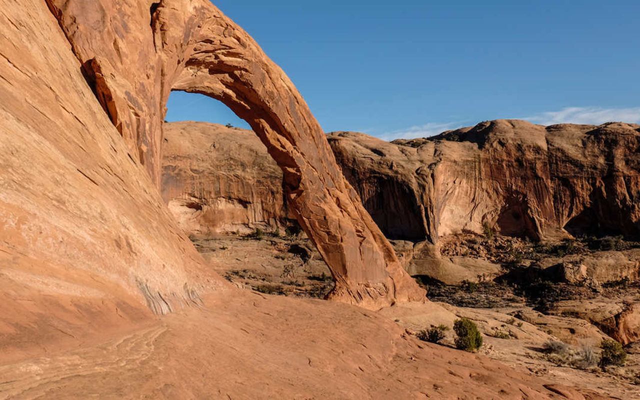 The Holey Land Region | Photo Gallery | 1 - Looking through Corona Arch towards the east