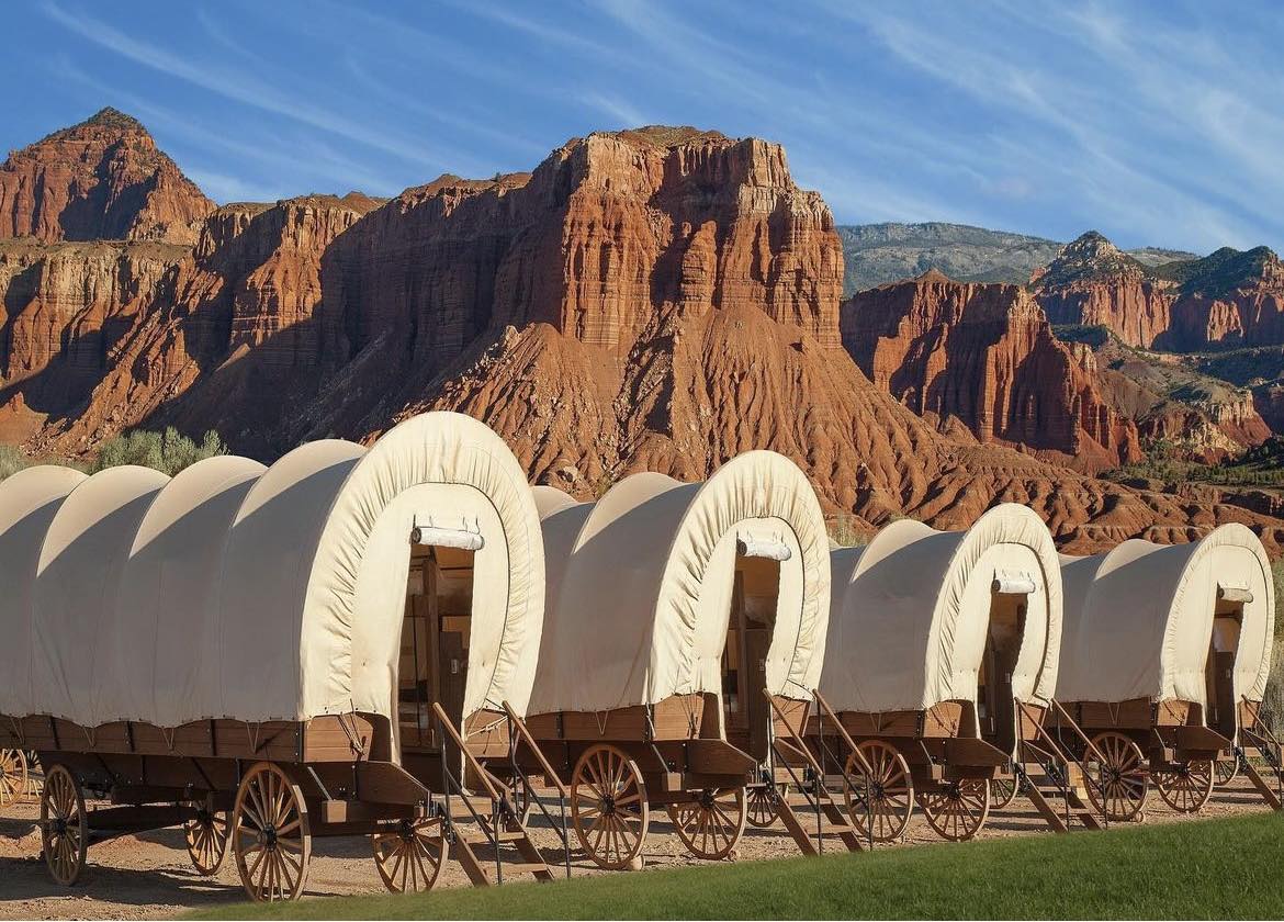 Glamping with a view. 