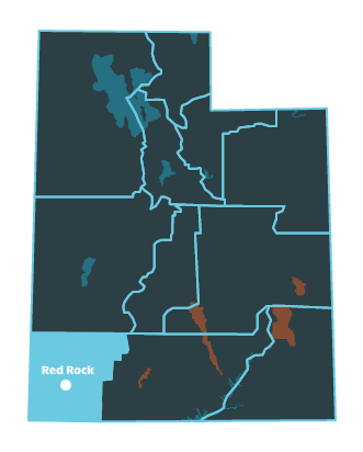 Red Rock Region Map with no city name