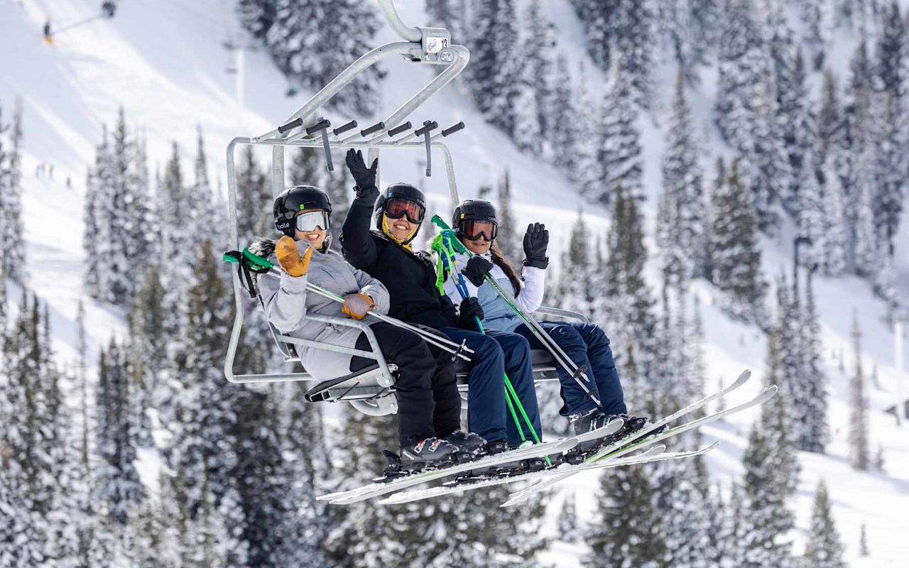 On the final day of the Discover Winter program, participants got beautiful bluebird conditions. Alta Ski Area/Photo-John