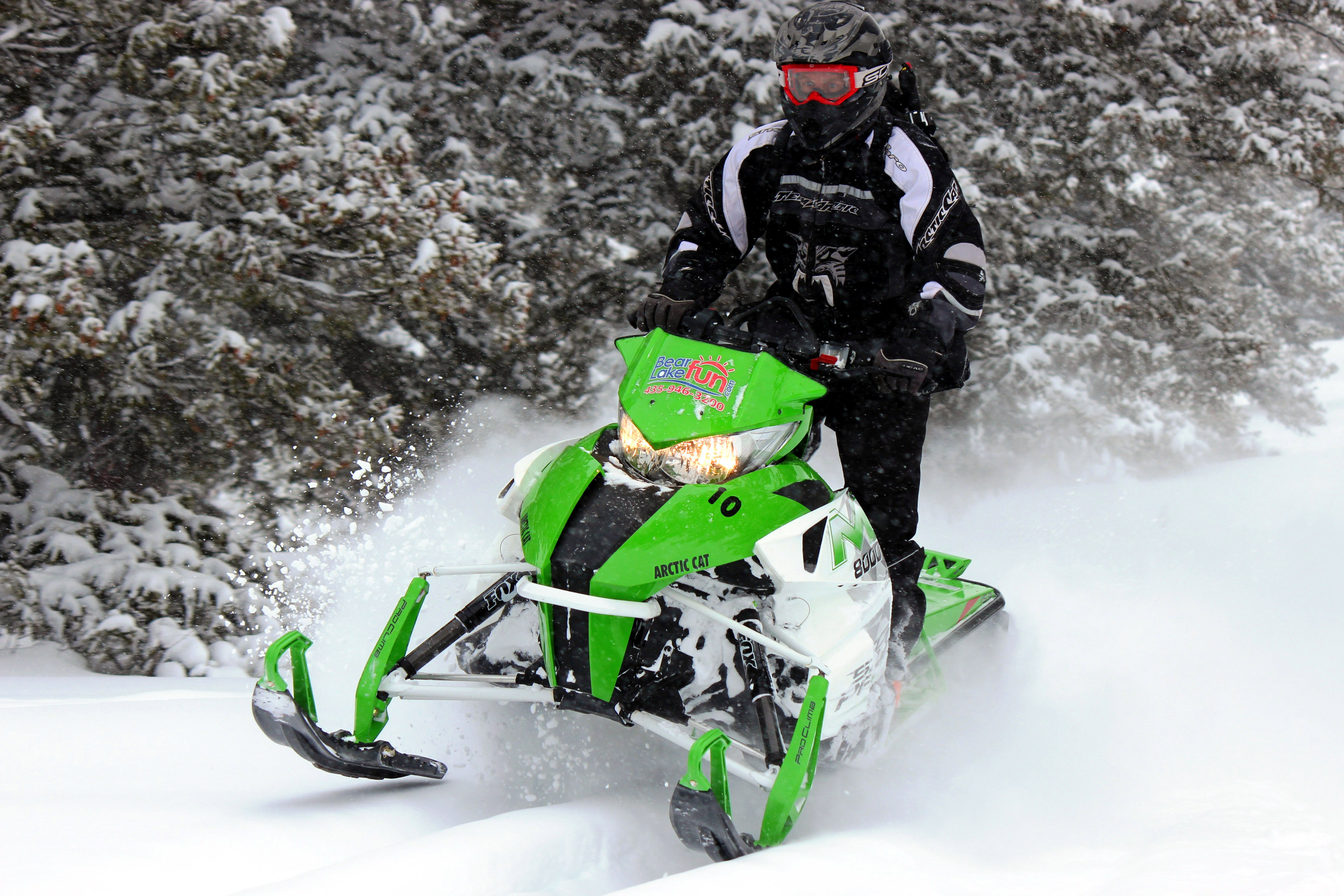 FALL IN BEAR LAKE IN WINTER | Photo Gallery | 1 - Rent Snowmobiles with Bear Lake Fun Snowmobiles