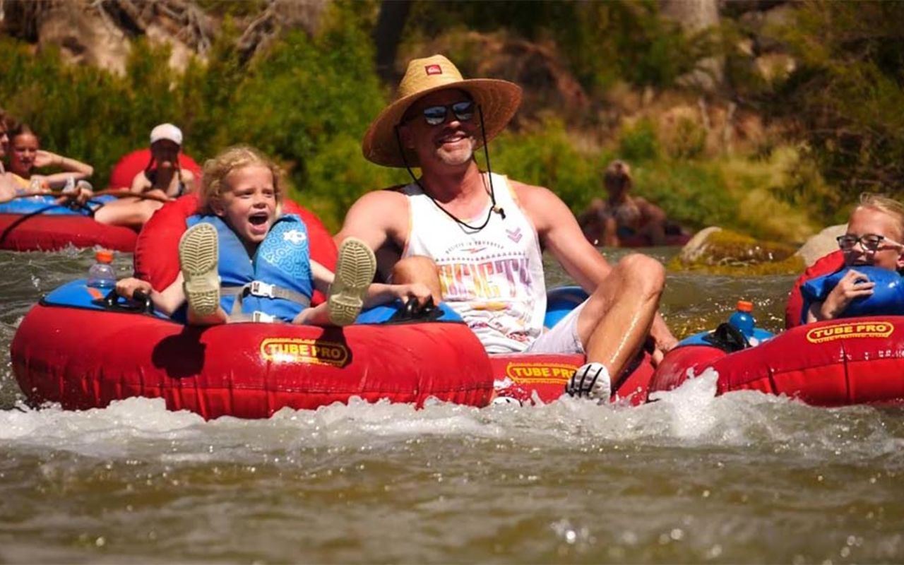 Have a great time tubing with friends and family.