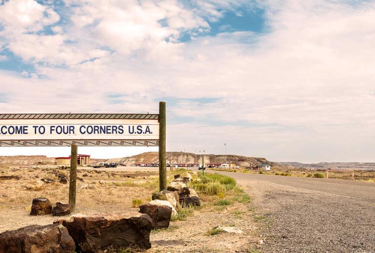 Four Corners | Photo Gallery | 1 - Welcome to Four Corners U.S.A. sign