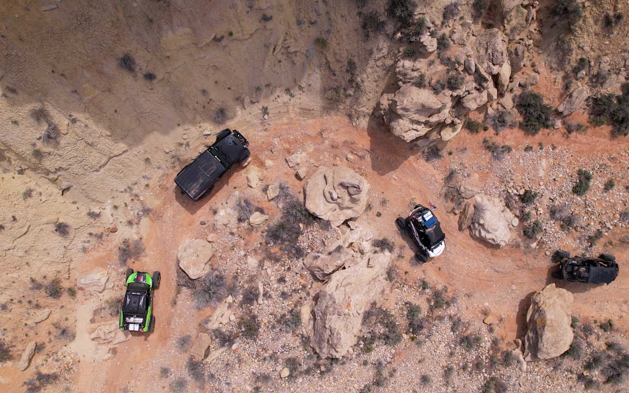 Butch Cassidy OHV Trail | Photo Gallery | 1 - Street legal machines can directly access the trailhead. Trailer machines can be unloaded in the parking area.