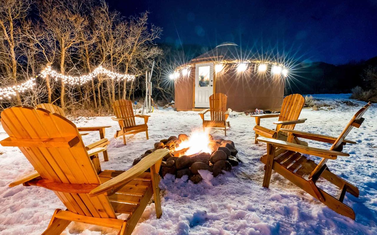 Enjoy a unique experience -  snowshoeing a half mile through the star lit forest of Soldier Hollow, to a warm inviting yurt where dinner awaits.
