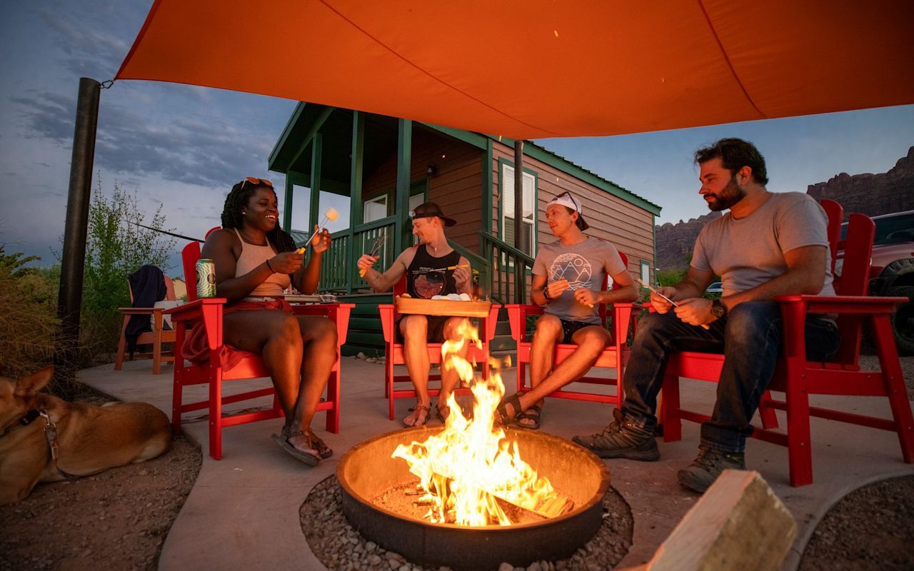 Relax around the fire pit.