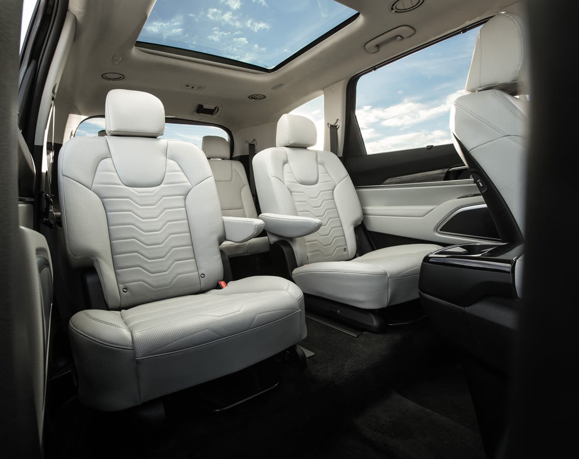 the back seats of a kia telluride
