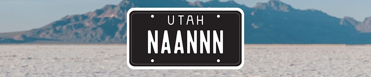 New black Utah license plate is a winner