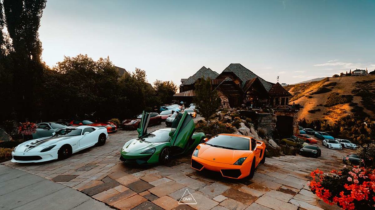 Invitation-only Supercar event in Utah at a mansion. Need 2 Drive Utah 2021 Summer Splash event.