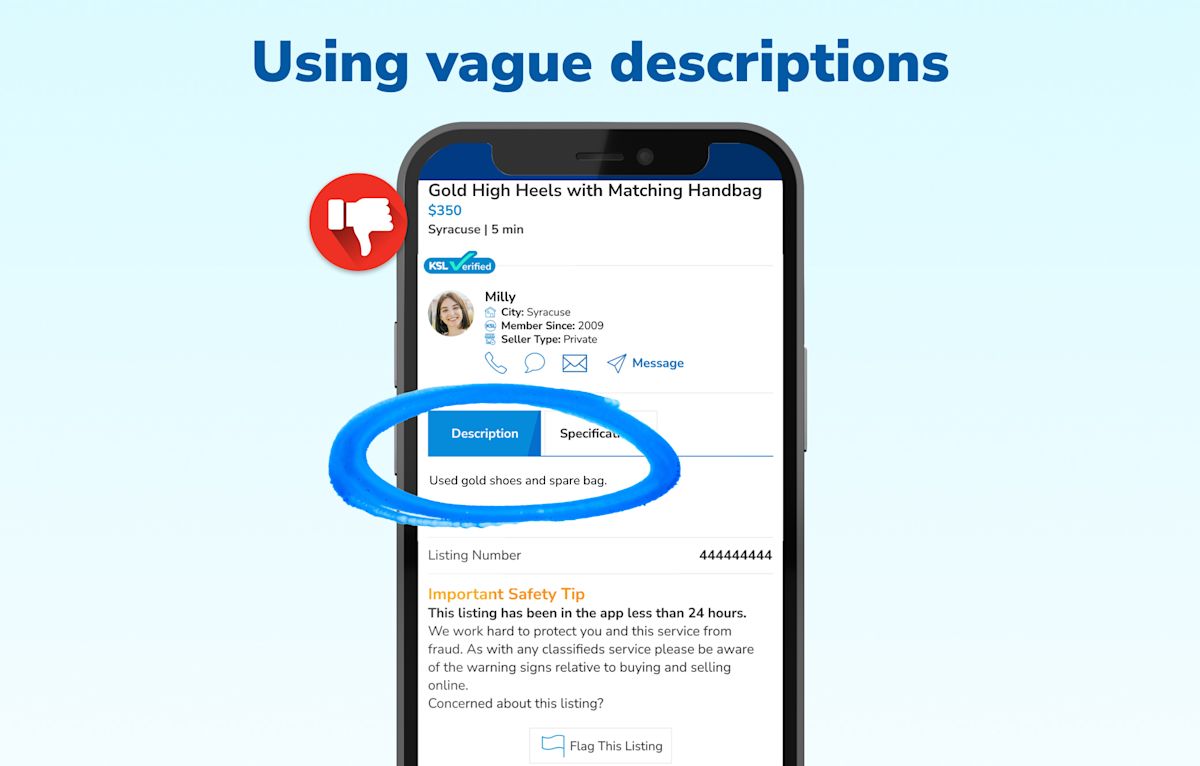 Graphic 4- Using vague descriptions