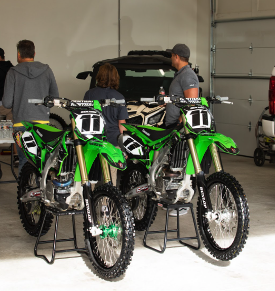 Two motorbikes parked from 118 Racing in Utah.