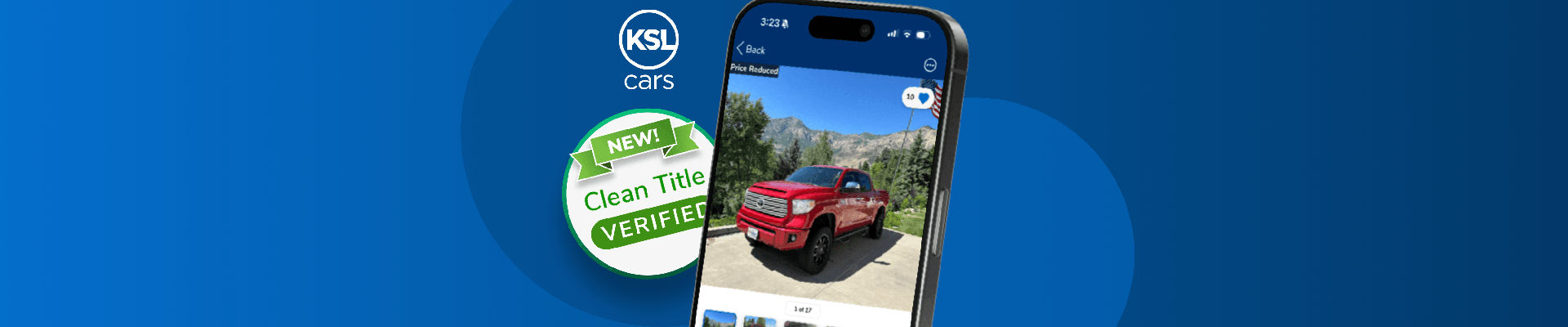 A truck listing on KSL Cars showing the title type