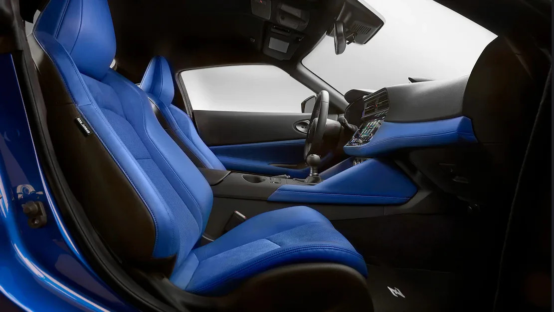 The modern yet uniquely identifiable interior of the 2023 Nissan Z.
