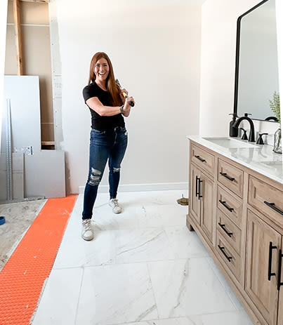 During Bathroom- @honeybuilthome