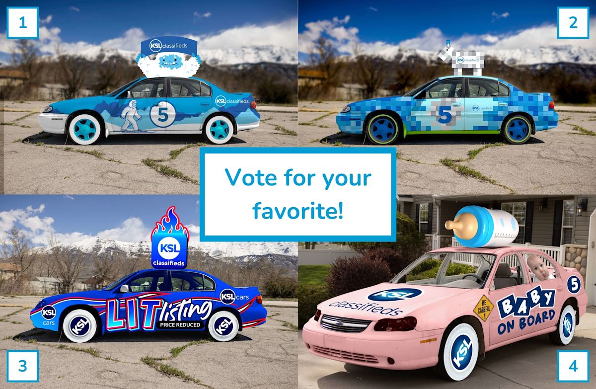 What will KSL Classifieds’ demolition derby car look like? Help us decide!