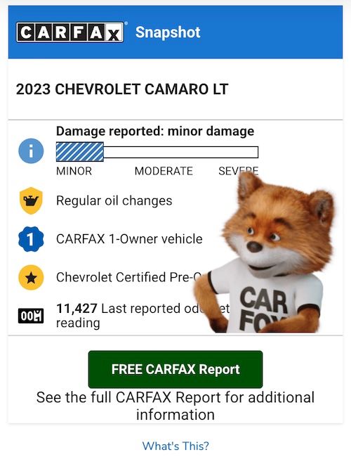 CARFAX Snapshot