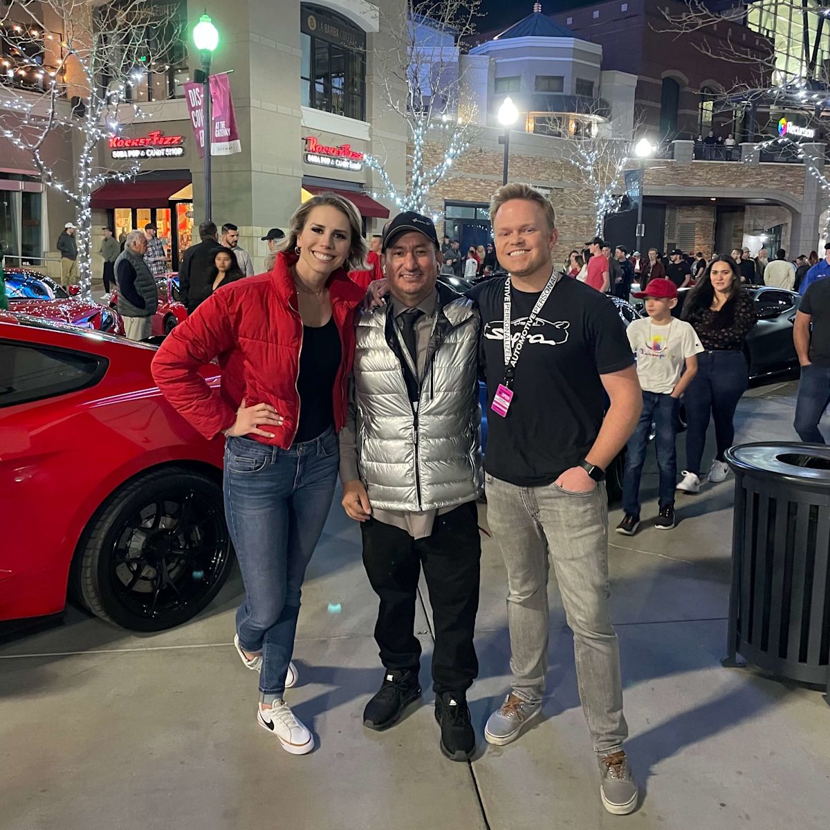 Tiffany Rhodes, Jason Bell, and Ish at the Exotics at the Gateway Event in Salt Lake City, Utah. 