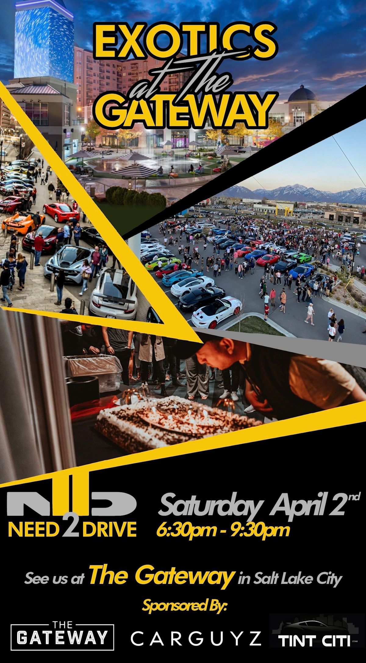 Utah’s largest exotic car group, Need 2 Drive, is holding its annual spring car show this weekend at The Gateway. It’s free and fun for the whole family. 