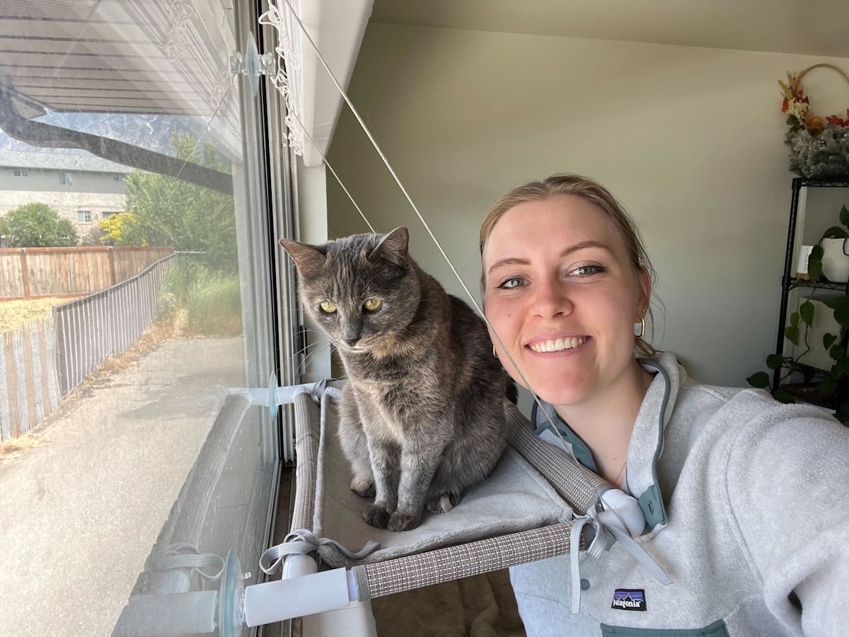 Beth Taylor and her cat